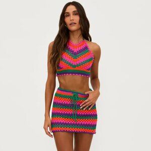 NWT *LAST ONE* Carmen Top in Technicolor Crochet